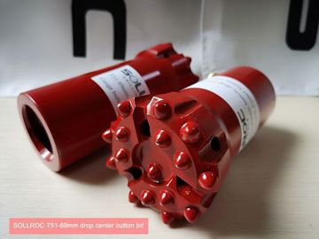 قطعات دکمه مرکز T51 ابزار حفاری چکش بالا برای حفاری معدن