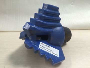 رشته 3 1/2 AR 165mm 6 1/2 قطر Drag Borr Bit Corlor آبی برای حفاری چاه آب